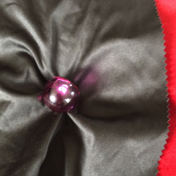 Lalique Crystal Caboshon ring (fuschia) - Picture 2 of 5